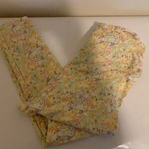 LulaRoe Tall & Curvy Leggings Pastel Geometric Full Length Large Tall